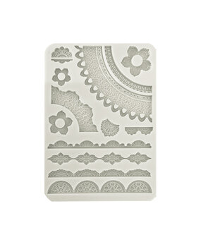 Stamperia Create Happiness Secret Diary Silicon Mould A5 Lace Borders (KACMA516) (OUTLET)