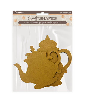 Stamperia House of Roses MDF Crafty Shapes Blanks Tea Pot (2pcs) (KLSM42) (OUTLET)