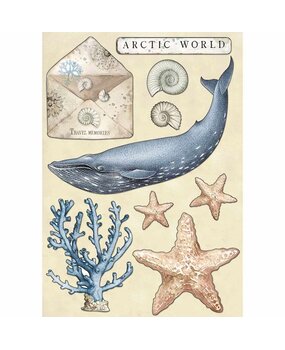 Stamperia Colored Wooden Shapes A5 Arctic World (KLSP077) (OUTLET)
