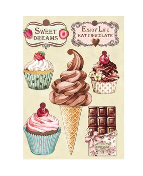 Stamperia Colored Wooden Shapes A5 Sweety (KLSP078) (OUTLET)