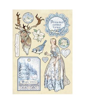 Stamperia Colored Wooden Shapes A5 Magic Winter (KLSP080) (OUTLET)