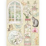 Stamperia Colored Wooden Shapes A5 Window (KLSP087) (OUTLET)