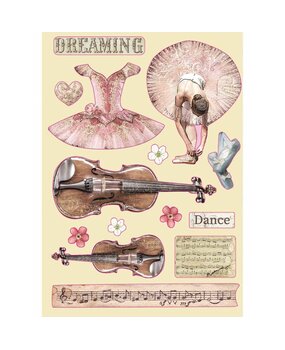 Stamperia Wooden Shapes A5 Passion Violin and Dance (KLSP099) (OUTLET)