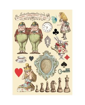 Stamperia Wooden Shapes A5 Alice Chessboard (KLSP104) (OUTLET)