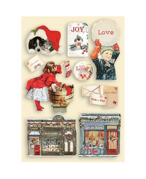 Stamperia Colored Wooden Shapes A5 Romantic Christmas (KLSP107) (OUTLET)