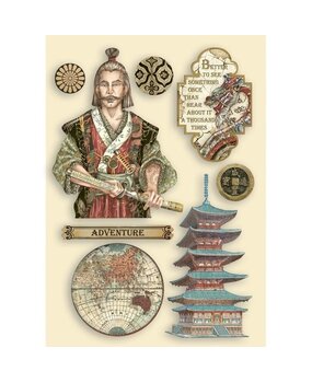 Stamperia Wooden Shapes A5 Sir Vagabond in Japan Samurai (KLSP110) (OUTLET)