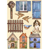 Stamperia Create Happiness Welcome Home Wooden Shape A5 Houses (KLSP134) (OUTLET)