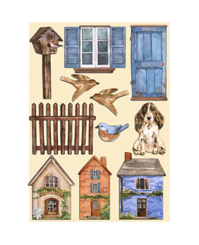Stamperia Create Happiness Welcome Home Wooden Shape A5 Houses (KLSP134) (OUTLET)