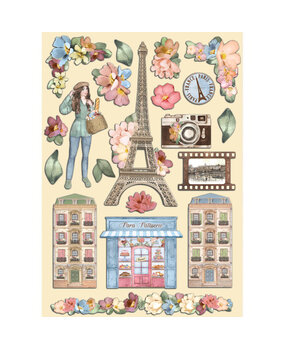 Stamperia Create Happiness Oh lá lá Wooden Shapes A5 (KLSP138) (OUTLET)