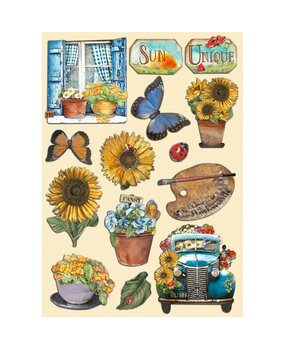 Stamperia Sunflower Art Colored Wooden Shape A5 (KLSP139) (OUTLET)