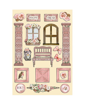Stamperia Roseland Colored Wooden Shape A5 Roseland (KLSP142) (OUTLET)
