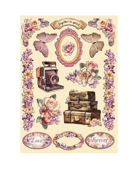 Stamperia Romance Forever Colored Wooden Shape A5 (KLSP152) (OUTLET)