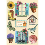 Stamperia Garden Colored Wooden Shape A5 (KLSP159) (OUTLET)