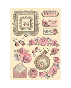 Stamperia Shabby Rose Colored Wooden Shape A5 (KLSP161) (OUTLET)
