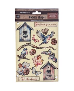 Stamperia Create Happiness Dewdrops A5 Colored Wooden Shape (KLSP176) (OUTLET)