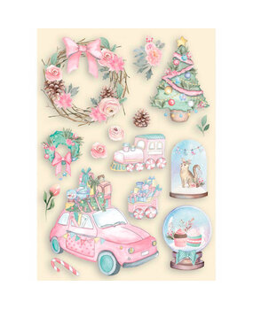 Stamperia Christmas Rose Colored Wooden Shapes A6 (KLSPA617) (OUTLET)