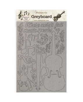 Stamperia Greyboard A4 Passion Violin (KLSPDA423) (OUTLET)