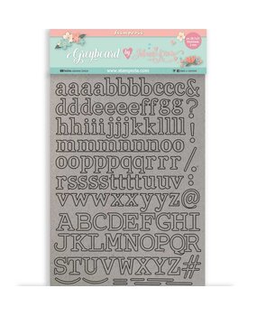 Stamperia Greyboard A4 Circle of Love Alphabet (KLSPDA430) (OUTLET)