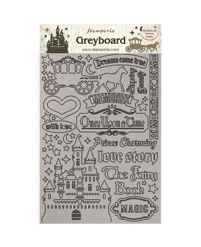 Stamperia Greyboard A4 Sleeping Beauty Castle (KLSPDA431) (OUTLET)