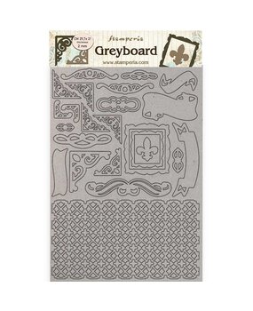 Stamperia Greyboard A4 Sleeping Beauty Frames (KLSPDA432) (OUTLET)