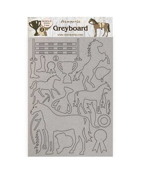 Stamperia Greyboard A4 Romantic Horses Trophy (KLSPDA434) (OUTLET)