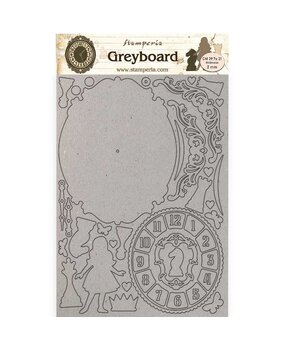 Stamperia Greyboard A4 Alice Clock (KLSPDA440) (OUTLET)