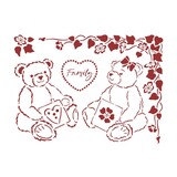 Stamperia Stencil A5 Daydream Bears (KSD311) (OUTLET)