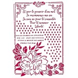 Stamperia Stencil A4 Romantic Journal Flower with Frame (KSG457) (OUTLET)