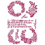 Stamperia Stencil A4 Romantic Journal Garlands Love (KSG461) (OUTLET)