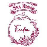 Stamperia Stencil A4 Romantic Sea Dream Freedom (KSG462) (OUTLET)