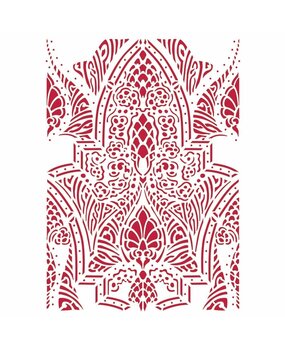Stamperia Stencil A4 Romantic Horses Saddle Pattern (KSG469) (OUTLET)