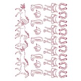 Stamperia Stencil A4 Romantic Horses Running Horses (KSG470) (OUTLET)