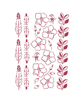 Stamperia Stencil A4 Romantic Christmas Borders (KSG473) (OUTLET)
