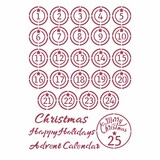 Stamperia Stencil A4 Christmas Patchwork Advent (KSG475) (OUTLET)