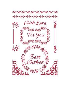 Stamperia Stencil A4 Christmas Best Wishes (KSG477) (OUTLET)