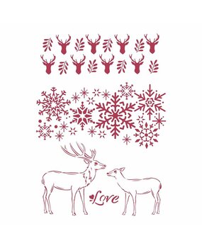 Stamperia Stencil A4 Winter Tales Love (KSG478) (OUTLET)