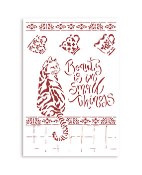 Stamperia Stencil A4 Casa Granada Cat (KSG482) (OUTLET)