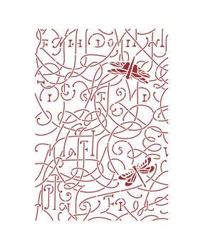 Stamperia Stencil A4 Romantic Garden House Dragonfly (KSG494) (OUTLET)