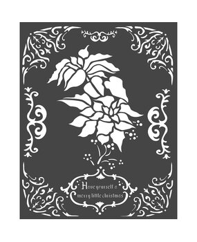 Stamperia Thick Stencil 20x25cm Poinsettia (KSTD053) (OUTLET)