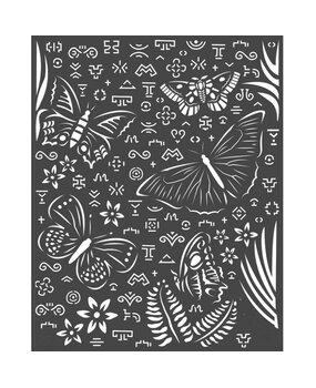 Stamperia Thick Stencil 20x25cm Amazonia Butterflies (KSTD064) (OUTLET)