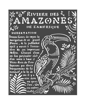 Stamperia Thick Stencil 20x25cm Amazonia Toucan (KSTD065) (OUTLET)
