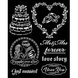 Stamperia Thick Stencil 20x25cm Sleeping Beauty Just Married (KSTD080) (OUTLET)