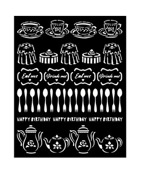 Stamperia Thick Stencil 20x25cm Alice Sweety (KSTD088) (OUTLET)