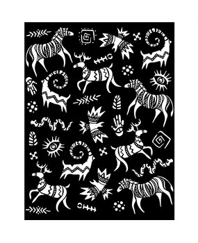 Stamperia Thick Stencil 20x25cm Savana Grafiti (KSTD104) (OUTLET)