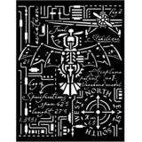 Stamperia Thick Stencil 20x25cm Sir Vagabond Aviator Airplane (KSTD105) (OUTLET)