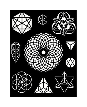 Stamperia Thick Stencil 20x25cm Cosmos Infinity Symbols (KSTD115) (OUTLET)