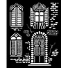 Stamperia Venice City of Art Thick Stencil 20x25cm Windows (KSTD181) (OUTLET)