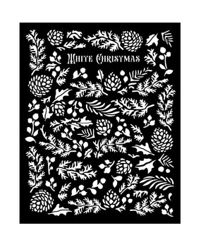 Stamperia The Owl's House Thick Stencil 20x25cm Pine Cones (KSTD185) (OUTLET)