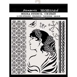 Stamperia Thick Stencil 18x18cm Lady Side (KSTDQ40) (OUTLET)