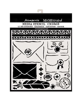 Stamperia Thick Stencil 18x18cm Letters (KSTDQ57) (OUTLET)